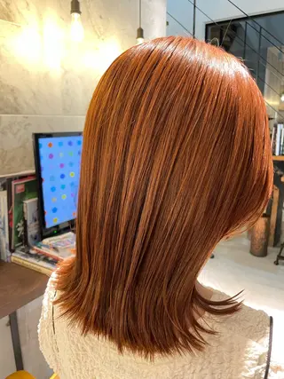 セミロング カラー SANDRO所属・SANDRO eno☺︎のヘアスタイル