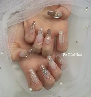 ネイル momo 長さだしのネイルデザイン