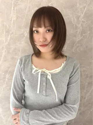 ミディアム ボブレイヤー／ 今城愛友花のヘアスタイル