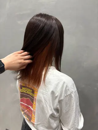 ミディアム カラー number大分/ 磯部栞里のヘアスタイル