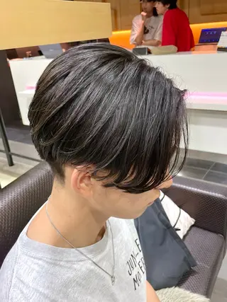 ショート パーマ メンズ ｳﾙﾌ/ｾﾝﾀ- ﾊﾟｰﾄ【ﾅﾅﾐ】のヘアスタイル