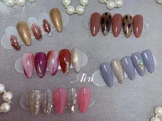 ネイル ネイルサロンAiri 長さ出し·シンプルのネイルデザイン