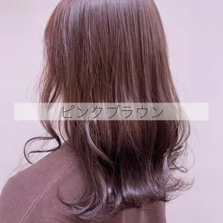 セミロング カラー 韓国レイヤー🕊️ 柔らかベージュ🧸のヘアスタイル