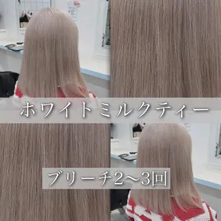 ミディアム カラー 🪄池袋ハイトーン 🪄ブリーチカラーのヘアスタイル