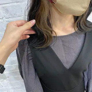 セミロング カラー ヘアアレンジ GARDEN omotesando所属・タキウエ ナナホのヘアスタイル