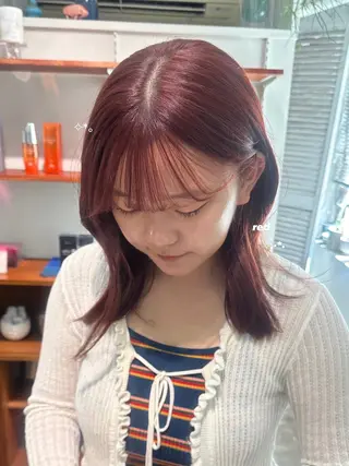 ミディアム カラー 暖色カラー/レイヤー 🌙 オノユリカのヘアスタイル