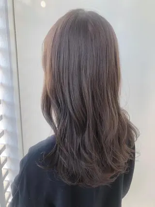 ミディアム カラー 韓国ヘア顔周りカット 艶髪ベージュtamaのヘアスタイル