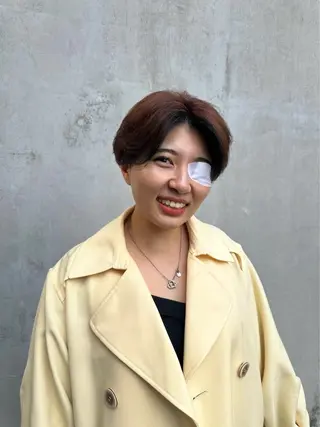 ミディアム カラー パーマ SALOWIN 原宿 iori所属・🌟原宿指名No.1 センターパート⭐️のヘアスタイル