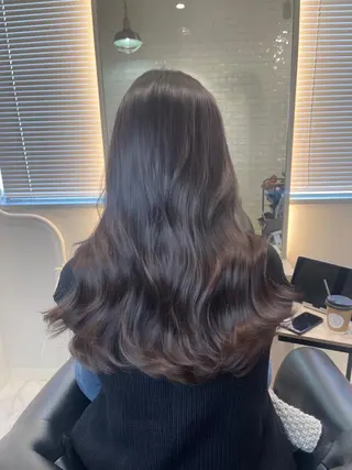 ロング カラー &chaLme   心斎橋所属・emi/髪質改善/ 韓国風/艶カラーのヘアスタイル