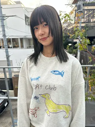 ミディアム ボブ/似合わせカット /ニュアンスカラーのヘアスタイル