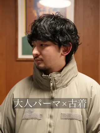 パーマ メンズ メンズパーマ いしだ りょうのヘアスタイル