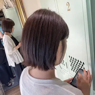 ショート カラー 透明感カラー/韓国 ヘア🩶yuri🩵のヘアスタイル