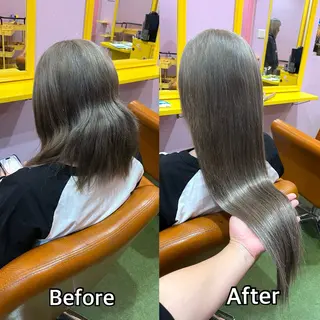 ロング シール＋ちび編み込み エクステ梅田🐨のヘアスタイル