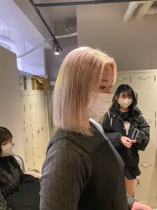 ミディアム カラー 韓国/トレンド レイヤー【101】のヘアスタイル