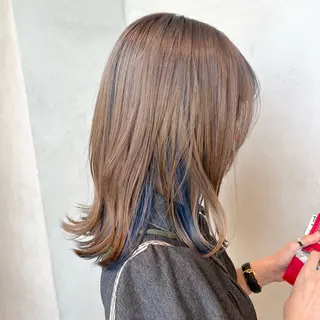 ミディアム カラー パーマ CANAAN hair salon 表参道店所属・🌿‬ナチュラルヘア /パーマ/蒼真🍃のヘアスタイル