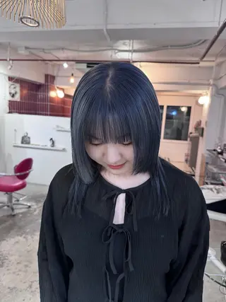 ミディアム カラー パーマ 繭所属・こはる／ハードパーマ /癖毛風パーマ🧃のヘアスタイル