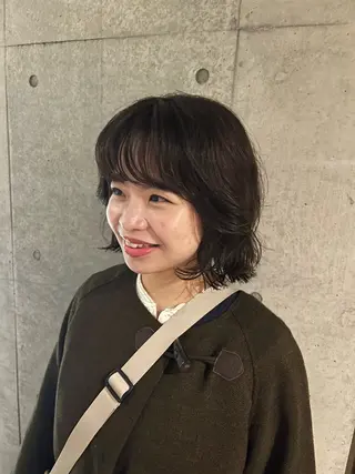 ショート casi所属・ボブパーマ🥣KON コンナツミのヘアスタイル