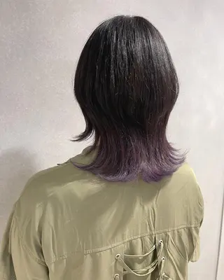 ミディアム カラー 唐澤 千尋のヘアスタイル