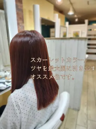 カラー ミディアム 野田 茉希のヘアスタイル