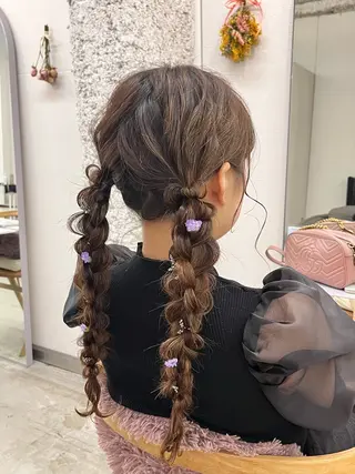 ロング カラー 暖色カラー／ ヘアセット🌛櫻井舞のヘアスタイル