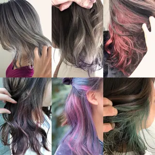 セミロング カラー 原宿サロン代表 デザインカラー伊藤卓のヘアスタイル