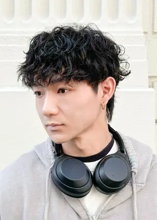 ショート パーマ メンズ DAD　BARBERSHOP所属・三宮メンズカット ヨシイッキのヘアスタイル