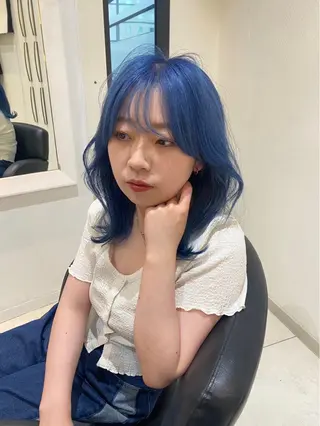 ミディアム カラー くさかみさき🌼暖色 /耳つぼ/オタク🌼のヘアスタイル