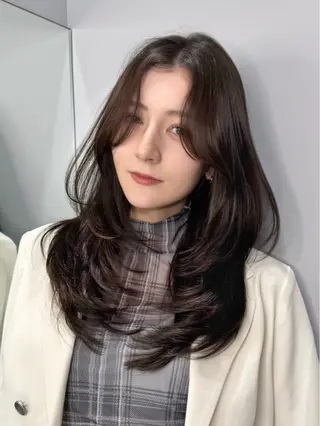 セミロング カラー 🦋韓国系指名No1 店長/圓山 祐也🦋のヘアスタイル