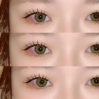 マツエク・マツパ 肌に馴染むハイトーン /ミルクティーカラーのヘアスタイル