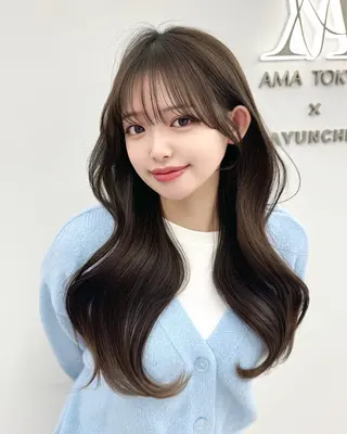 ロング カラー 韓国ヘア　紗希 🦋のヘアスタイル