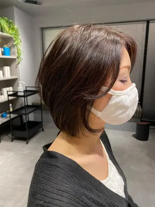 ショート カラー ボブ、ミディアム得意 🤍Emmy🤍のヘアスタイル