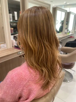 セミロング カラー ヘアアレンジ 韓国ヘアメイク🎀/ 縮毛矯正✨山本媛香のヘアスタイル