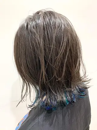 セミロング 🍀ケアブリーチ カラー🍀坂井のヘアスタイル