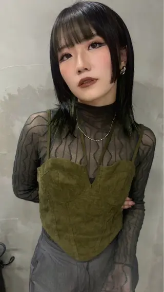 ミディアム Yuuka/ w colorのヘアスタイル