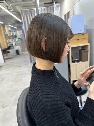 ショート ulu by dot.所属・かがみはやと 髪質改善/縮毛矯正のヘアスタイル