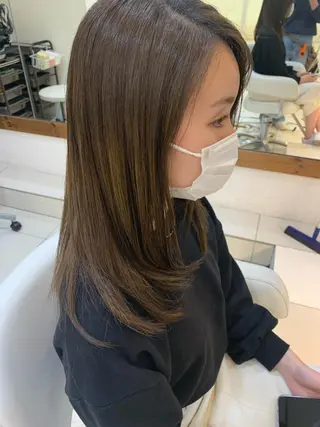 セミロング 似合わせカラー/艶 髪質改善/ヨシザキのヘアスタイル