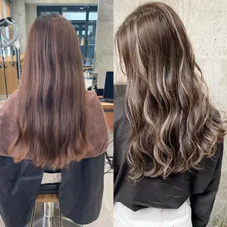 ロング カラー ヘアアレンジ TATSUYA アートディレクターのヘアスタイル