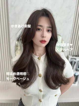 ロング カラー 似合わせレイヤー/ 透明感カラーのヘアスタイル