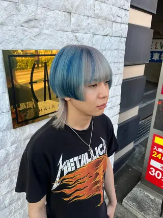 カラー ブリーチ/暖色カラー 宮城陽日のヘアスタイル