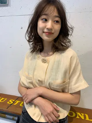 ミディアム パーマ 【takk】 ナカヤママサヨシのヘアスタイル