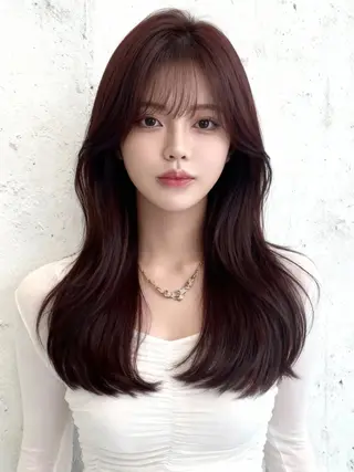 ミディアム 韓国レイヤーカット 🫧大阪梅田レイヤーのヘアスタイル