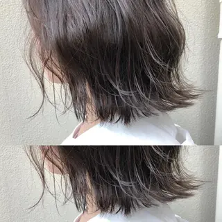 ミディアム カラー ツキノキ ミナのヘアスタイル