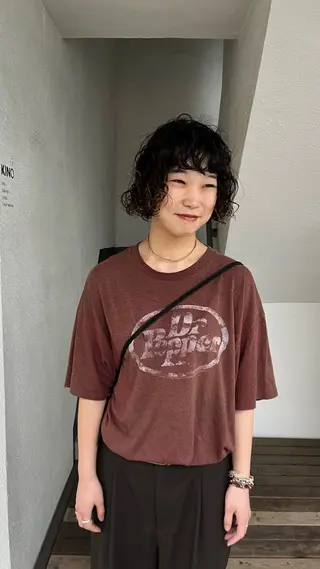 ショート パーマ ボブパーマ/パーマ ウルフパーマのヘアスタイル