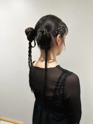 ロング ヘアアレンジ hibiki/セット /透明感カラーのヘアスタイル