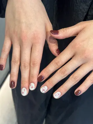 ネイル 🎀韓国レイヤー特化 🎀ベージュ/ミクのヘアスタイル