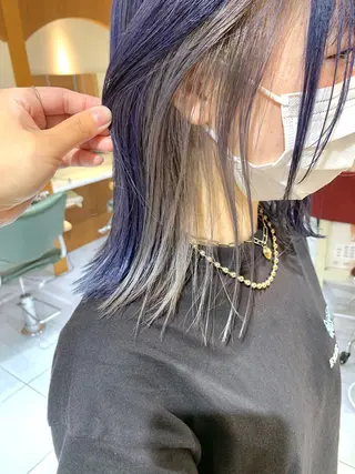 ミディアム カラー 矢幡 栞菜のヘアスタイル