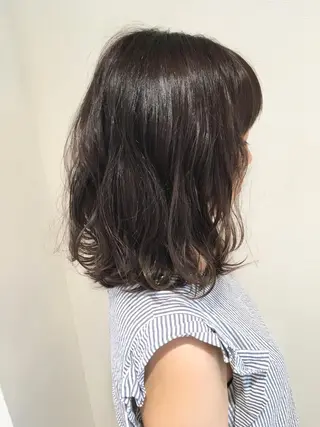 ミディアム カラー パーマ ディレクター ノナカのヘアスタイル