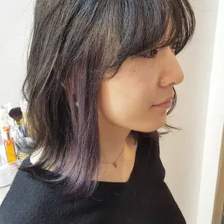 カラー ミディアム フリーランス所属・韓国ヘア レイヤー くびれヘアMATSUのヘアスタイル