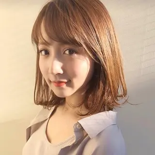 ミディアム カラー パーマ 💫期間限定価格💫 似合わせカット🧚のヘアスタイル