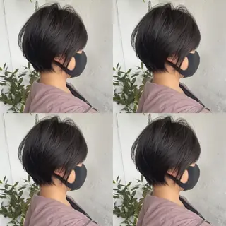 ショート カラー 京都大人女性ショート 徒歩1分/秋山のヘアスタイル